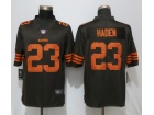 Cleveland Browns #23 Joe Haden Brown Color Rush Limited Football Jerseys