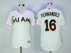 Miami Marlins #16 Jose Fernandez White Flex Base Jerseys