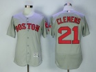 Boston Red Sox #21 Roger Clemens Grey Flexbase Jerseys