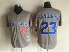 Chicago Cubs #23 Ryne Sandberg Grey 1990 Throwback Jerseys