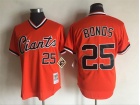 San Francisco Giants #25 Barry Bonds Orange Pullover Throwback Jersey