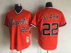 San Francisco Giants #22 Will Clark Orange Pullover Throwback Jersey