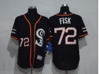 Chicago White Sox #72 Carlton Fisk Black Flexbase Jersey