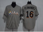 Miami Marlins #16 Jose Fernandez Grey Cool Base Jerseys