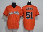 Miami Marlins #51 Ichiro Orange Cool Base Jerseys