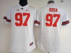 Womens Ohio State Buckeyes #97 Nick Bosa White College Football Jersey