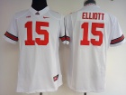 Womens Ohio State Buckeyes #15 Ezekiel Elliott White College Football Jersey