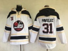 Winnipeg Jets #31 Ondrej Pavelec White Heritage Classic Hockey Hoodies