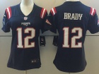 New England Patriots #12 Tom Brady Blue Color Rush Women Jersey