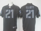 Dallas Cowboys # 21 Ezekiel Elliott Black Impact Limited Jersey