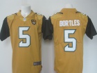 Jacksonville Jaguars #5 Blake Bortles Yellow Color Rush Limited Football Jerseys