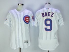 Chicago Cubs #9 Javier Baez White Strips Flexbase Jerseys