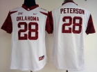 Womens Oklahoma Sooners #28 Adrian Peterson White College Football Jersey