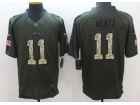 Philadelphia Eagles #11 Carson Wentz Green Salute To Service Football Limited Jersey