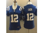 Women Indianapolis Colts #12 Andrew Luck Blue Color Rush Limited Football Jersey