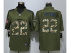 Kansas City Chiefs #22 Marcus Peters Green Salute to Service Limited Jerseys