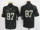 New England Patriots #87 Rob Gronkowski Anthracite Salute to Service Limited Football Jersey