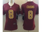 Women Washington Redskins #8 Kris Cousins Red Football Jersey