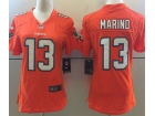 Women Miami Dolphins #13 Dan Marino Orange Football Jersey