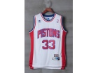 Detroit Pistons #33 Hill White Throwback Jerseys