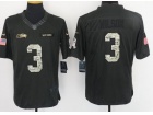 Seattle Seahawks #3 Russell Wilson Anthracite Salute to Service Limited Football Jersey