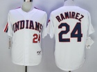 Cleveland Indians #24 Jose Ramirez White Turn Back Pullover Jerseys