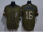 Miami Marlins #16 Jose Fernandez Green Salute to Service Jerseys