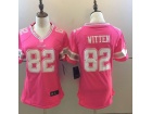 Women Dallas Cowboys #82 Jason Witten Pink Lover Jerseys