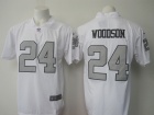 Oakland Raiders #24 Charles Woodson White Color Rush Limited Football Jerseys