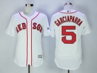 Boston Red Sox #5 Nomar Garciaparra White Flex Base Jerseys