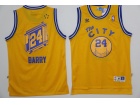 Golden State Warriors #24 Rick Barry Yellow The City Throwback Basketball Jerseys