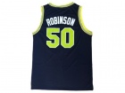 Navy Midshipmen #50 David Robinson Blue Stitched College Basketball Jersey