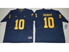 2016 Jordan Brand Michigan Wolverines #10 Tom Brady Nave Blue College Football Elite Jerseys