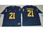 2016 Jordan Brand Michigan Wolverines #21 Desmond Howard Nave Blue College Football Elite Jerseys