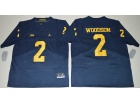 2016 Jordan Brand Michigan Wolverines #2 Charles Woodson Nave Blue College Football Elite Jerseys