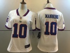 Women New York Giants #10 Eli Maning White Color Rush Limited Football Jersey