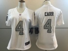 Women Oakland Raiders #4 Derek Carr White Color Rush Limited Football Jerseys