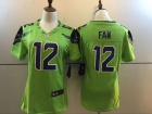 Women Seattle Seahawks #12 Fan Green Football Jersey