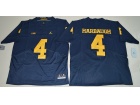 2016 Jordan Brand Michigan Wolverines #4 Jim Harbaugh Navy Blue College Football Elite Jersey