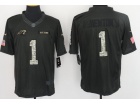 Carolina Panthers #1 Cam Newton Anthracite Salute to Service Limited Football Jersey