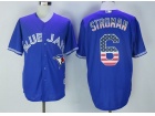 Toronto Blue Jays #6 Marcus Stroman Blue USA Flag Fashion Baseball Jersey