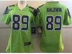 Seattle Seahawks #89 Doug Baldwin Green Women Jersey