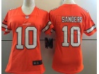 Denver Broncos #10 Emmanuel Sanders Orange Color Rush Women Jersey