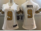 New Orleans Saints #9 Drew Brees White Color Rush Women Jersey