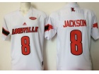 Louisville Cardinals #8 Lamar Jacknson White College Football Jerseys