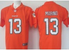 Miami Dolphins #13 Dan Marino Orange Color Rush Limited Football Jersey