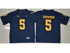 Brand Jordan Michigan Wolverines #5 Jabrill Peppers Navy Blue College Football Jerseys