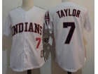 Cleveland Indians #7 Jake Taylor White Throwback Jerseys