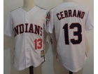 Cleveland Indians #13 Pedro Cerrano White Throwback Jerseys