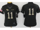 Women Arizona Cardinals #11 Larry Fitzgerald Anthracite Salute to Service Jersey